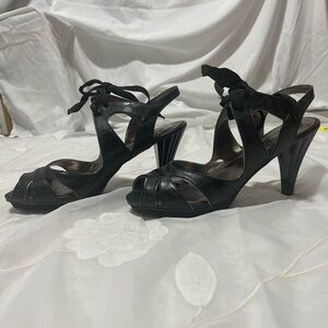 R2 Black Strappy Heels